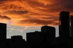 Denver City Lights Sunset